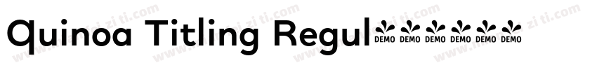Quinoa Titling Regul字体转换